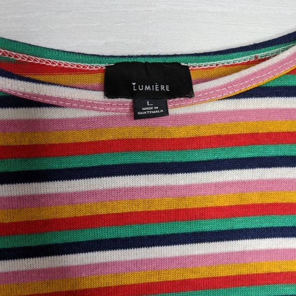 Lumiere Crew Neck Striped Rainbow sweater - Picture 2 of 9